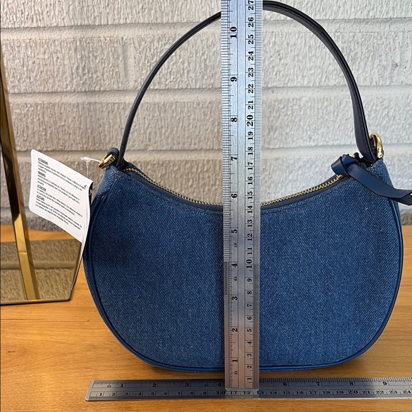 Versace Medusa Denim and Leather Blue Quilted Top Handle Bag Gold Hardware 2-way - Picture 6 of 16